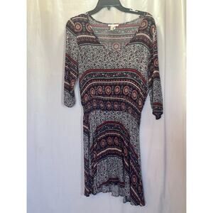 R2D Apparel Boho Print Midi Dress – Small